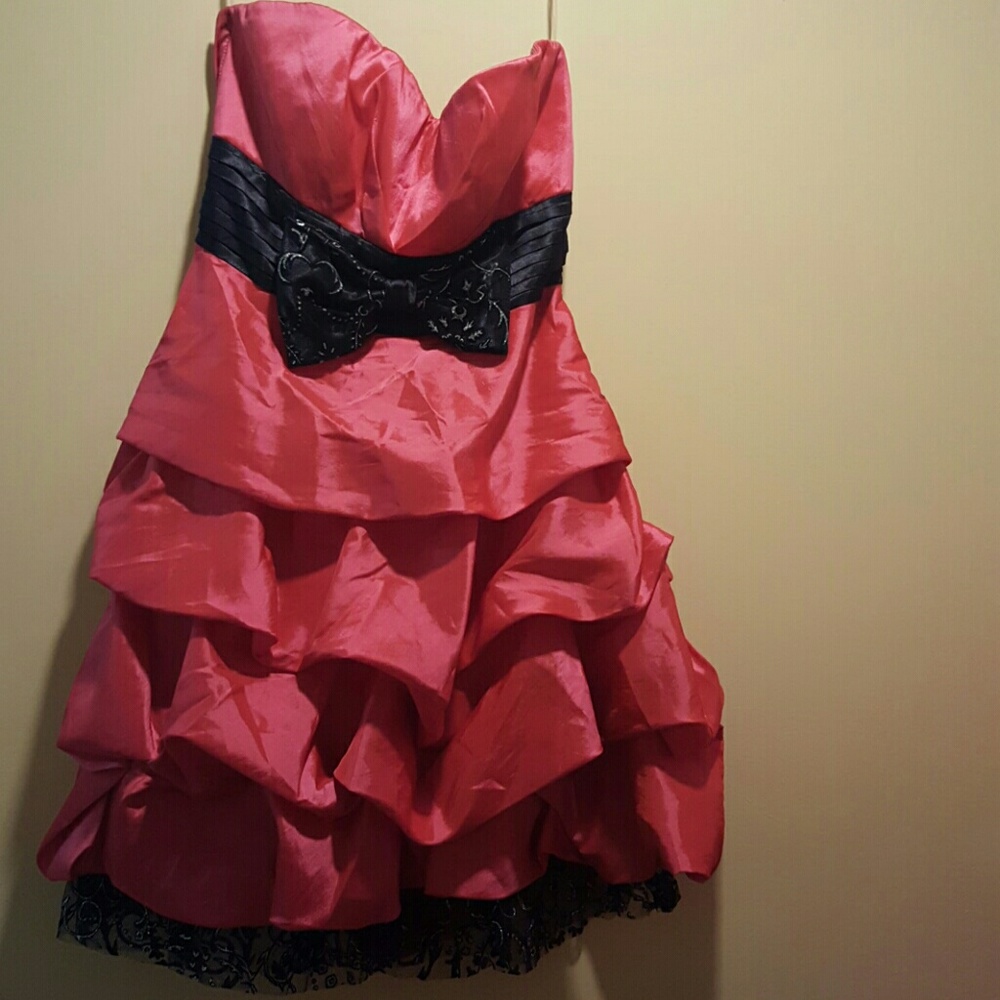 Satin mini prom dress